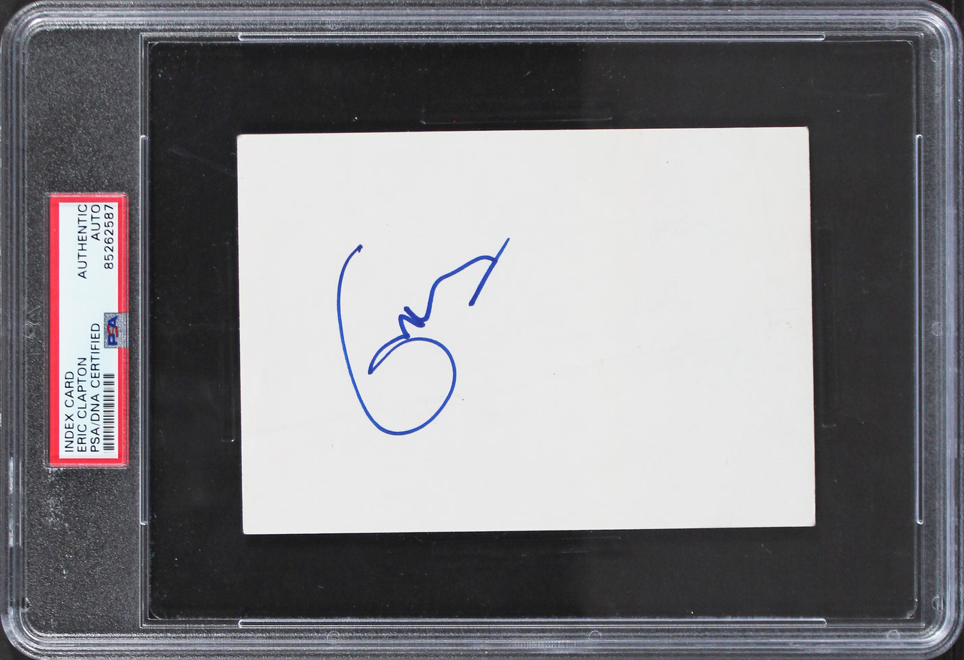 Eric Clapton Authentic Signed 4x6 Index Card PSA/DNA Slabbed