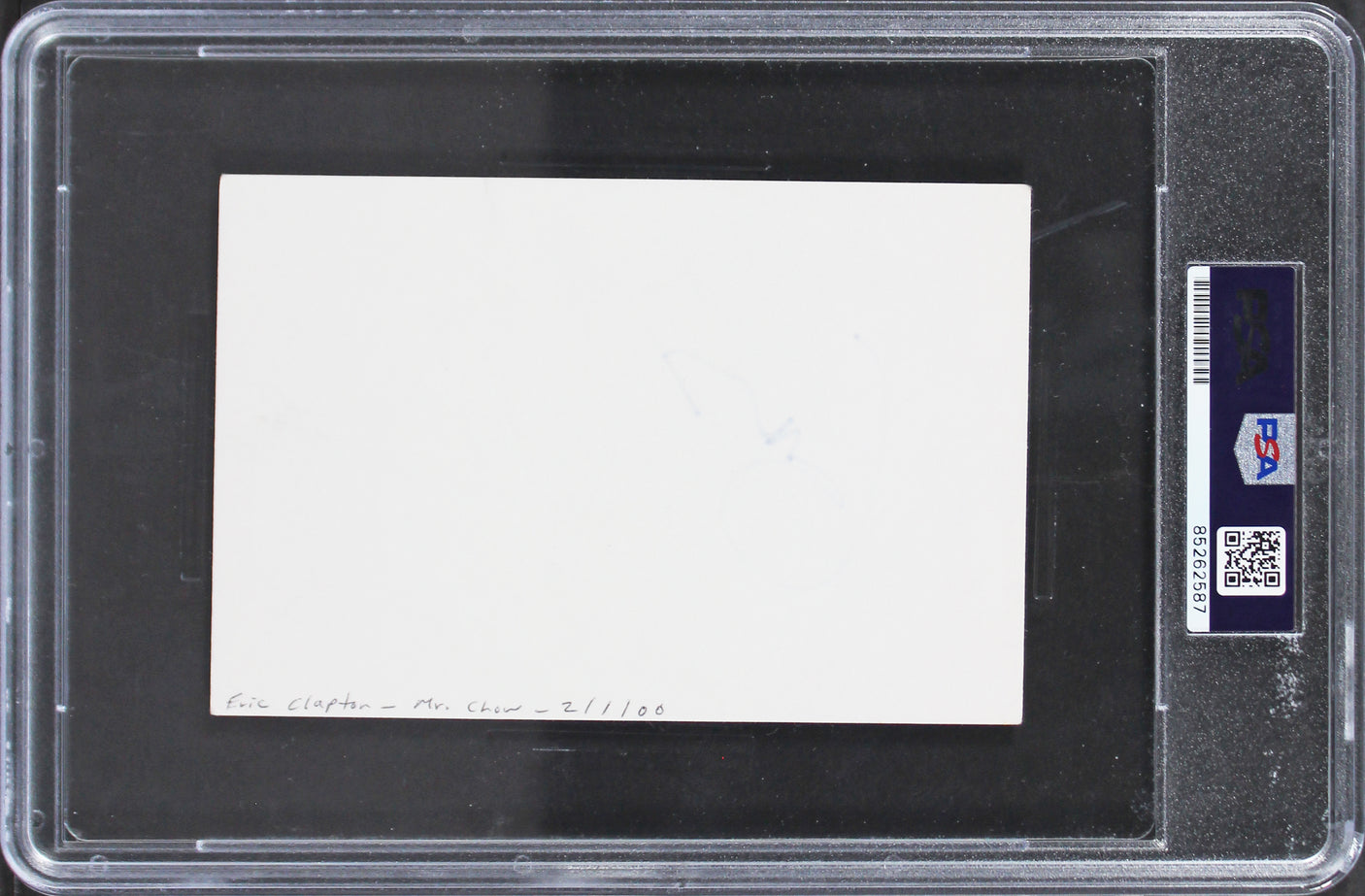 Eric Clapton Authentic Signed 4x6 Index Card PSA/DNA Slabbed