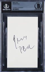 Gregory Peck To Kill a Mockingbird Authentic Signed 3x5 Index Card BAS Slabbed
