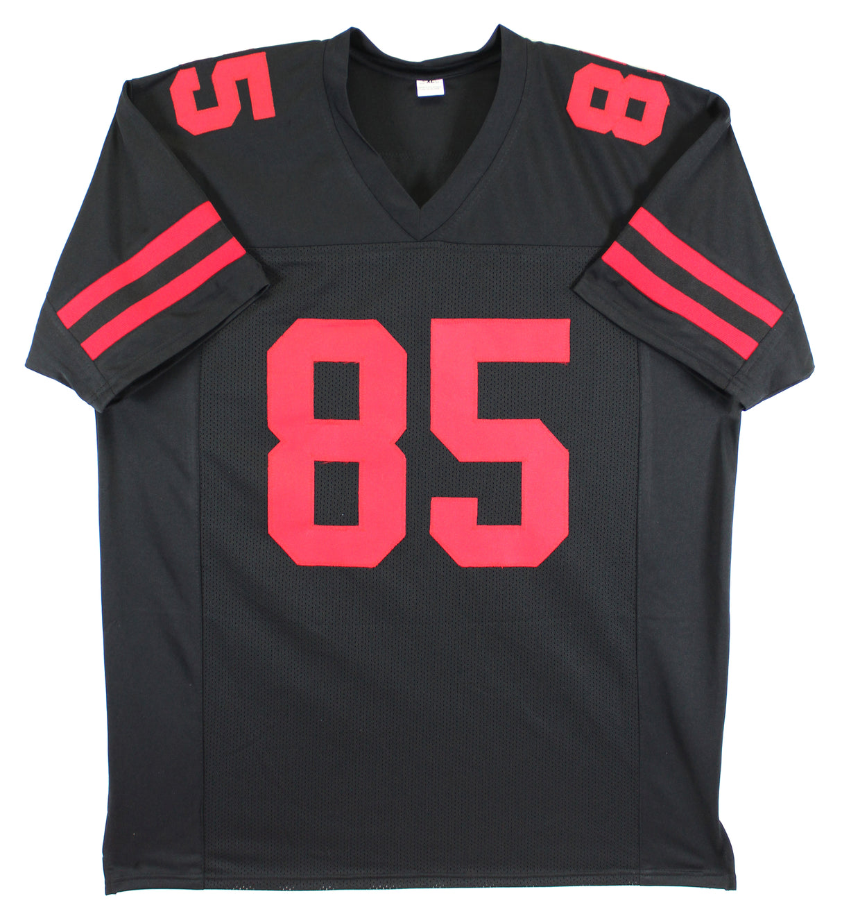 George Kittle Authentic Signed Black Pro Style Jersey w/ Red Numbers BAS Witness
