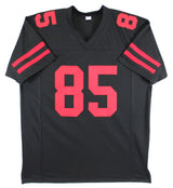 George Kittle Authentic Signed Black Pro Style Jersey w/ Red Numbers BAS Witness