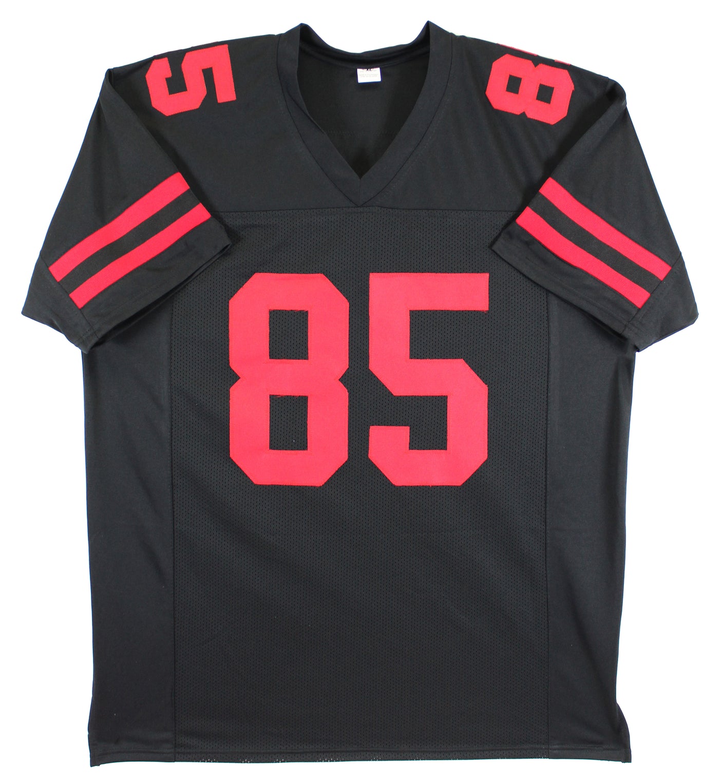 George Kittle Authentic Signed Black Pro Style Jersey w/ Red Numbers BAS Witness