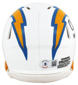 Chargers Charlie Joiner "HOF 96" Signed White Speed Mini Helmet BAS Witnessed