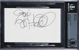 Joni Mitchell Authentic Signed 3x5 Index Card Autographed BAS Slabbed 2