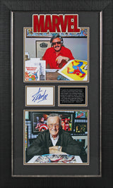 Marvel Stan Lee Authentic Signed 3x5 Index Card Framed Display BAS #AD04937