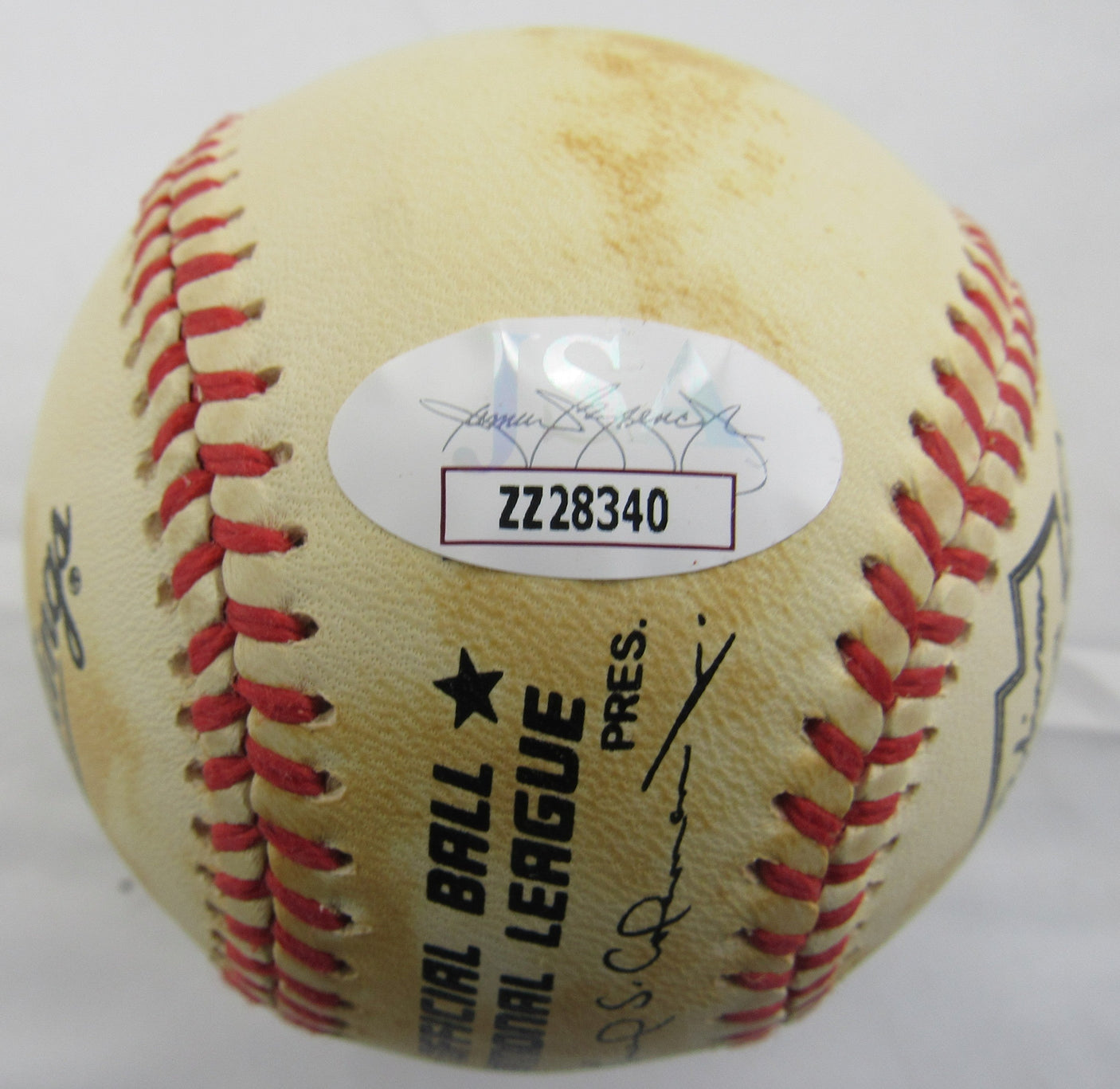 Hank Aaron Signed Auto 50th Anniversary Baseball JSA ZZ28340