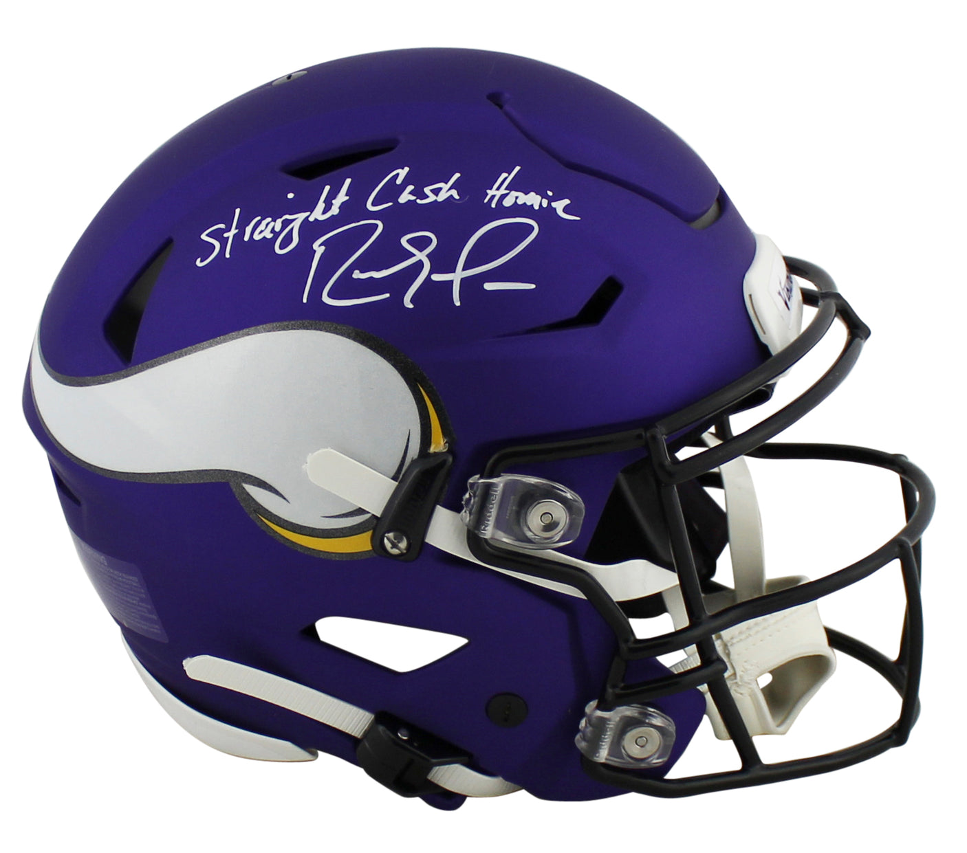 Vikings Randy Moss "SCH" Signed Speed Flex Full Size Helmet BAS Witnessed