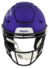 Vikings Randy Moss "SCH" Signed Speed Flex Full Size Helmet BAS Witnessed
