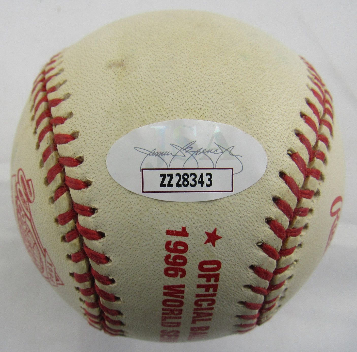 Derek Jeter Signed Auto 1996 World Series Baseball JSA LOA ZZ28343