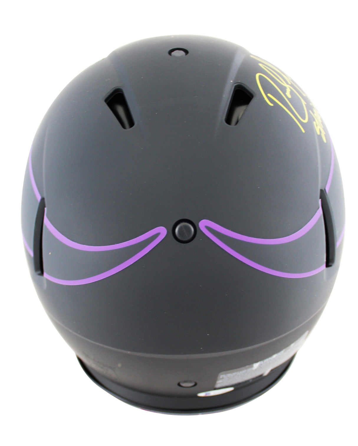 Vikings Randy Moss "SCH" Signed Eclipse Full Size Speed Proline Helmet BAS Wit
