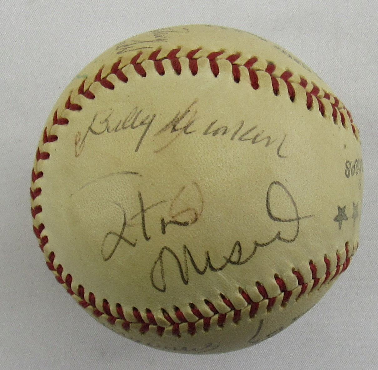 Hall of Famers Signed Rube Marquard, Bowie Kuhn, Bill Terry, Lloyd Waner, Red Ruffing Auto Baseball JSA LOA ZZ60309
