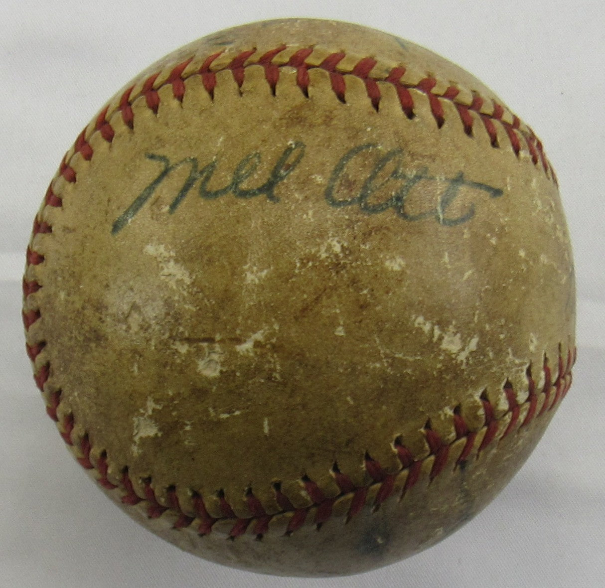 Giants Hall of Famers and Stars Mel Ott Signed Auto Baseball JSA LOA ZZ63161