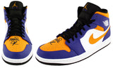 Magic Johnson Authentic Signed Left Nike Air Jordan 1 2022 Lakers Shoe BAS Wit