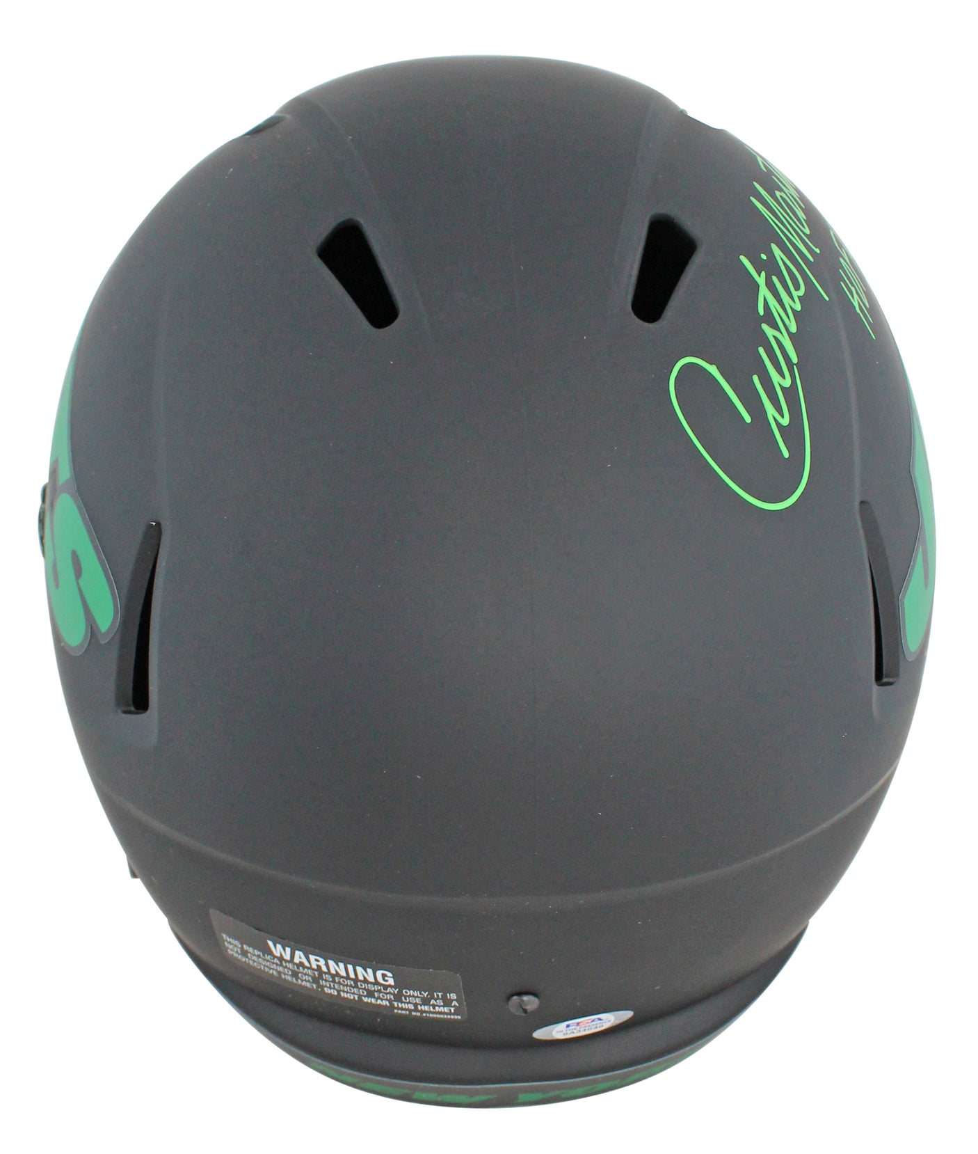 Jets Curtis Martin "HOF 12" Signed Eclipse Full Size Speed Rep Helmet PSA Itp