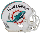 Dolphins Dwight Stephenson "HOF 98" Signed Speed Mini Helmet BAS Witnessed