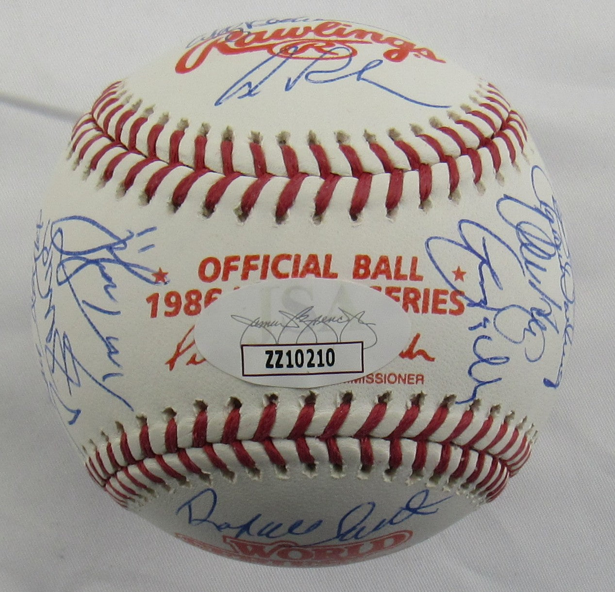 1986 World Series Champion New York Mets Signed Auto Baseball JSA LOA ZZ10210