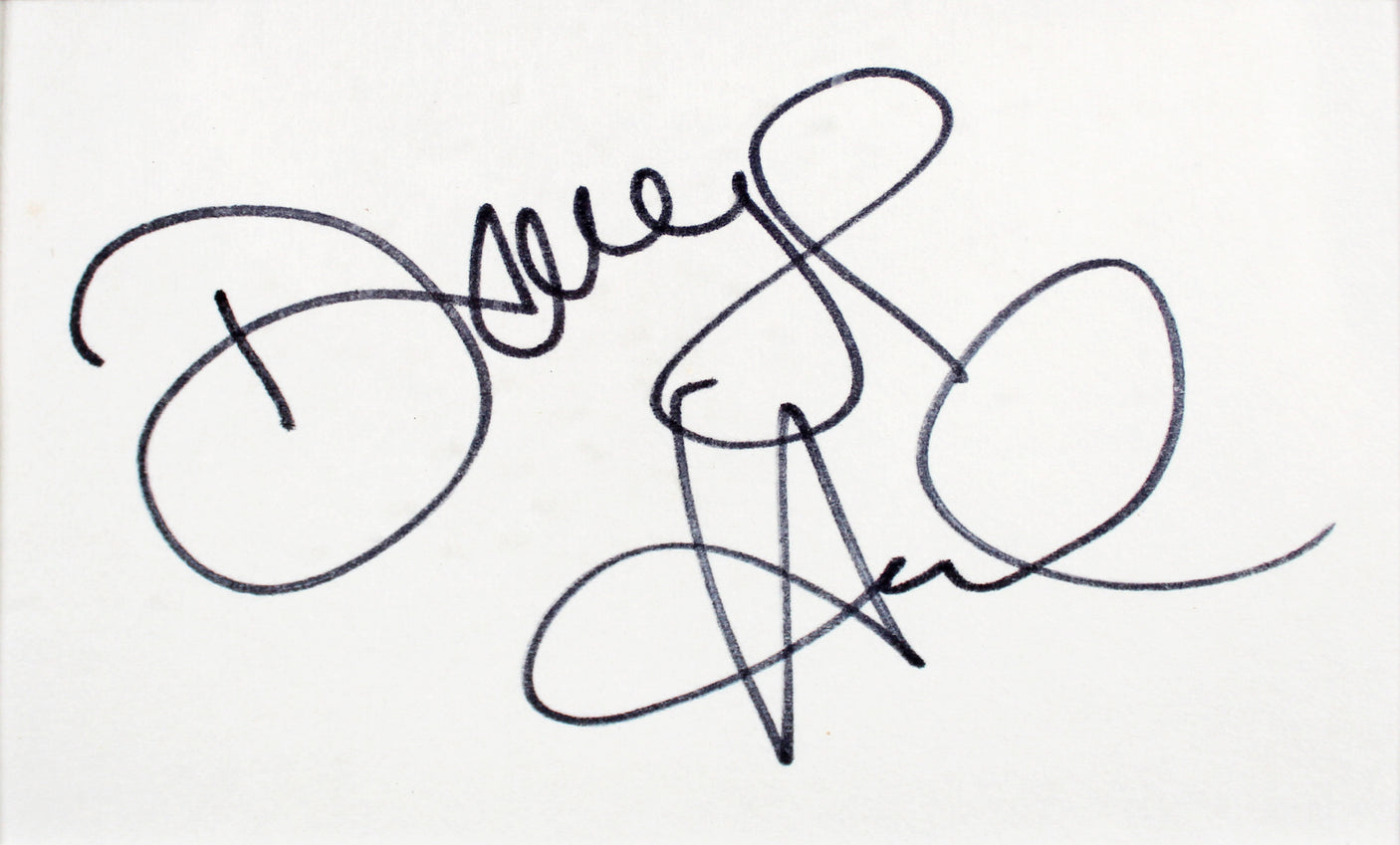 Daryl Hannah & Tom Hanks Splash Signed Index Card Framed Display BAS #AC26577