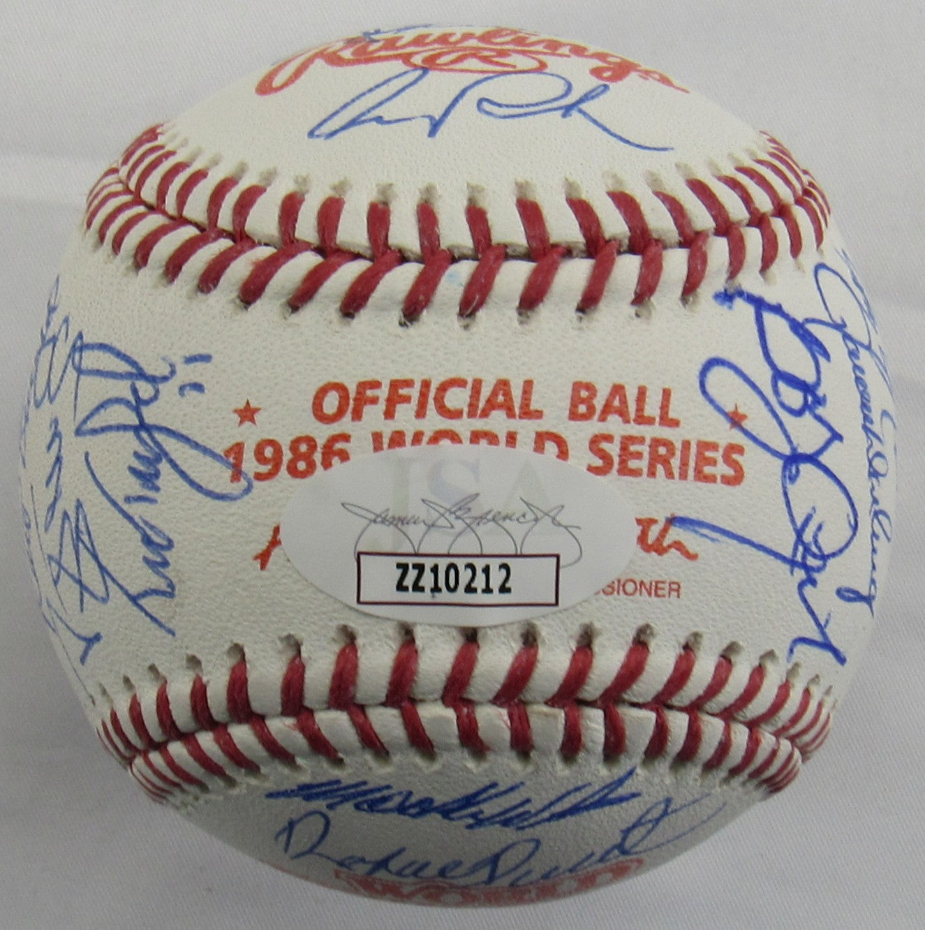 1986 World Series Champion New York Mets Signed Auto Baseball JSA LOA ZZ10212