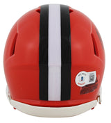 Browns Ozzie Newsome "HOF 99" Signed 1975-05 TB Speed Mini Helmet BAS Witnessed