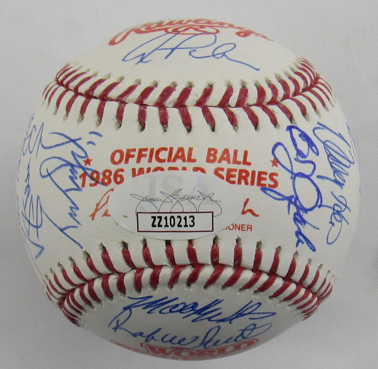 1986 World Series Champion New York Mets Signed Auto Baseball JSA LOA ZZ10213