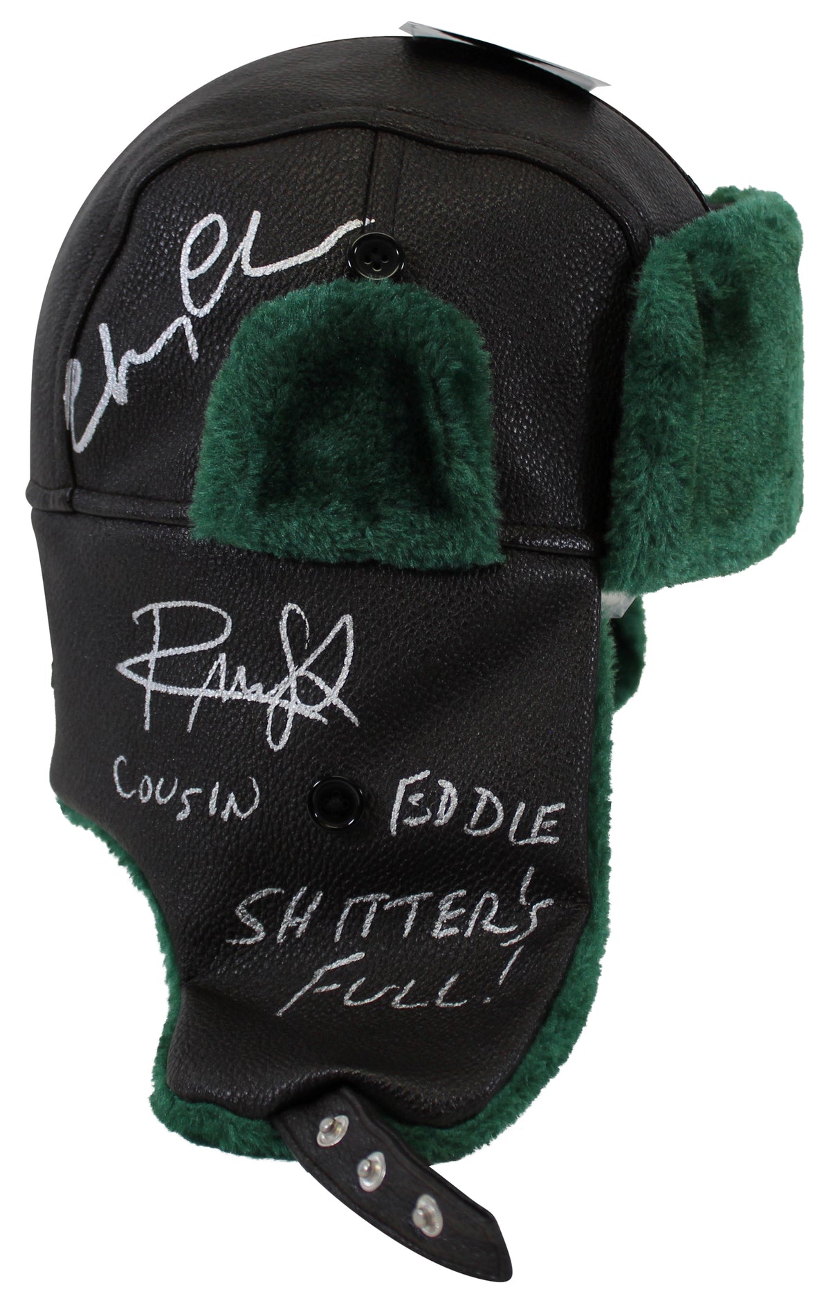 Chevy Chase & Randy Quaid Christmas Vacation "2x Insc" Authentic Signed Hat BAS
