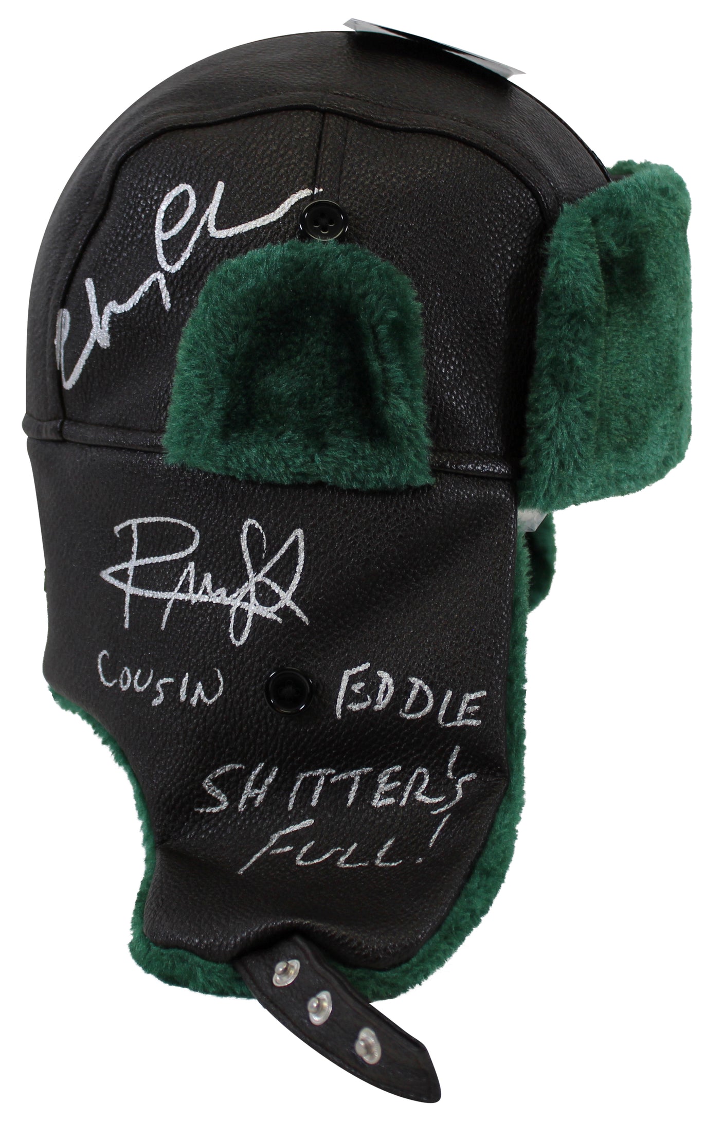Chevy Chase & Randy Quaid Christmas Vacation "2x Insc" Authentic Signed Hat BAS