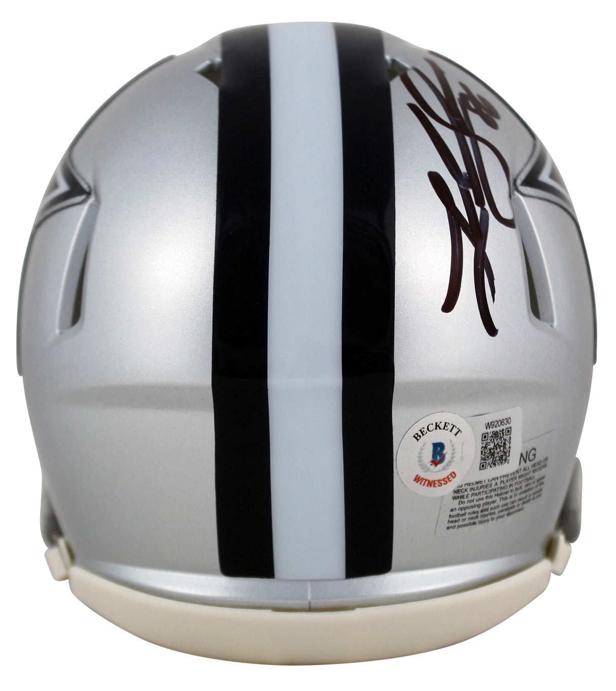 Cowboys Luke Schoonmaker Authentic Signed Speed Mini Helmet w/ Case BAS Witness