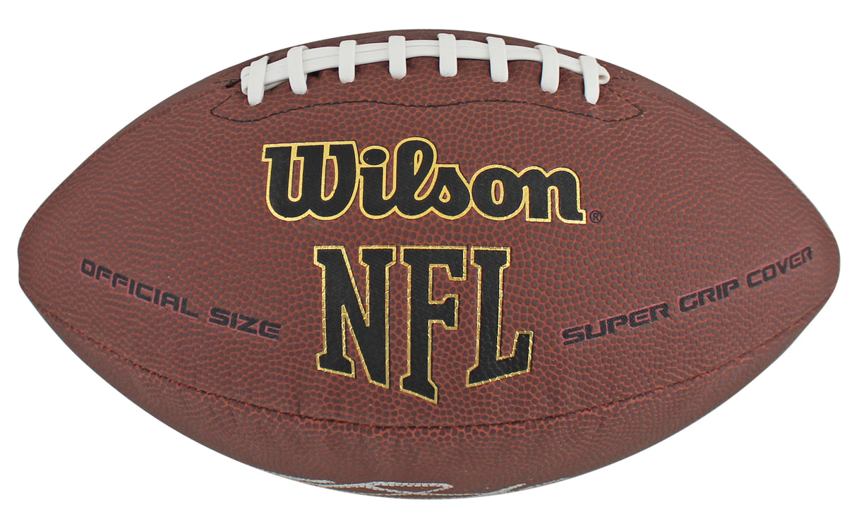 Panthers Miles Sanders Authentic Signed Wilson Super Grip Nfl Football JSA Witness