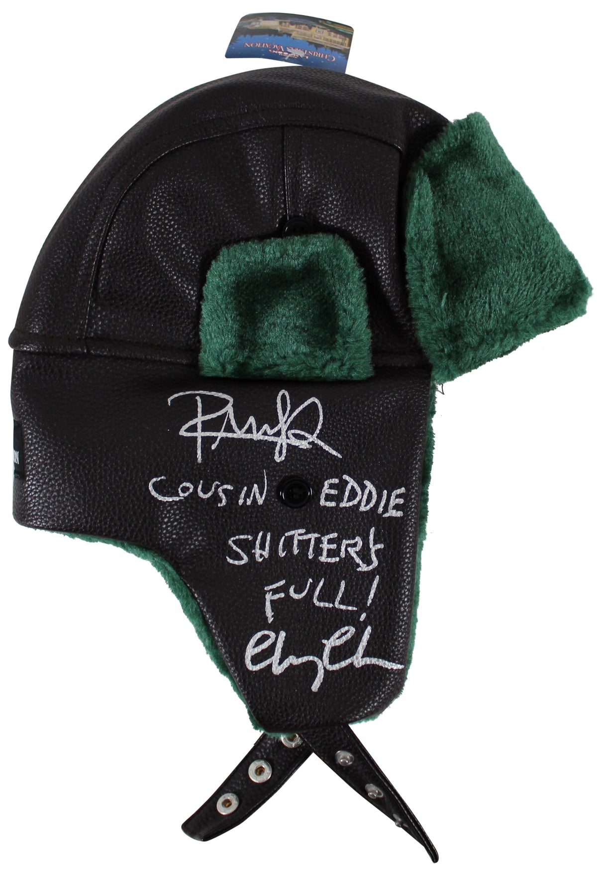 Chevy Chase & Randy Quaid Christmas Vacation "2x Insc" Signed Hat BAS #BK88260