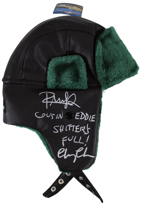 Chevy Chase & Randy Quaid Christmas Vacation "2x Insc" Signed Hat BAS #BK88260