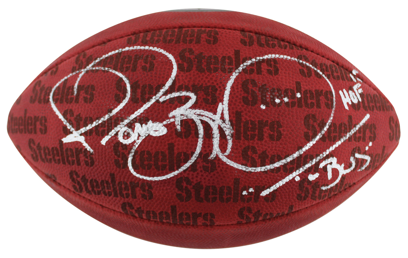 Steelers Jerome Bettis "2x Insc" Signed The Duke Team Showcase Nfl Football BAS