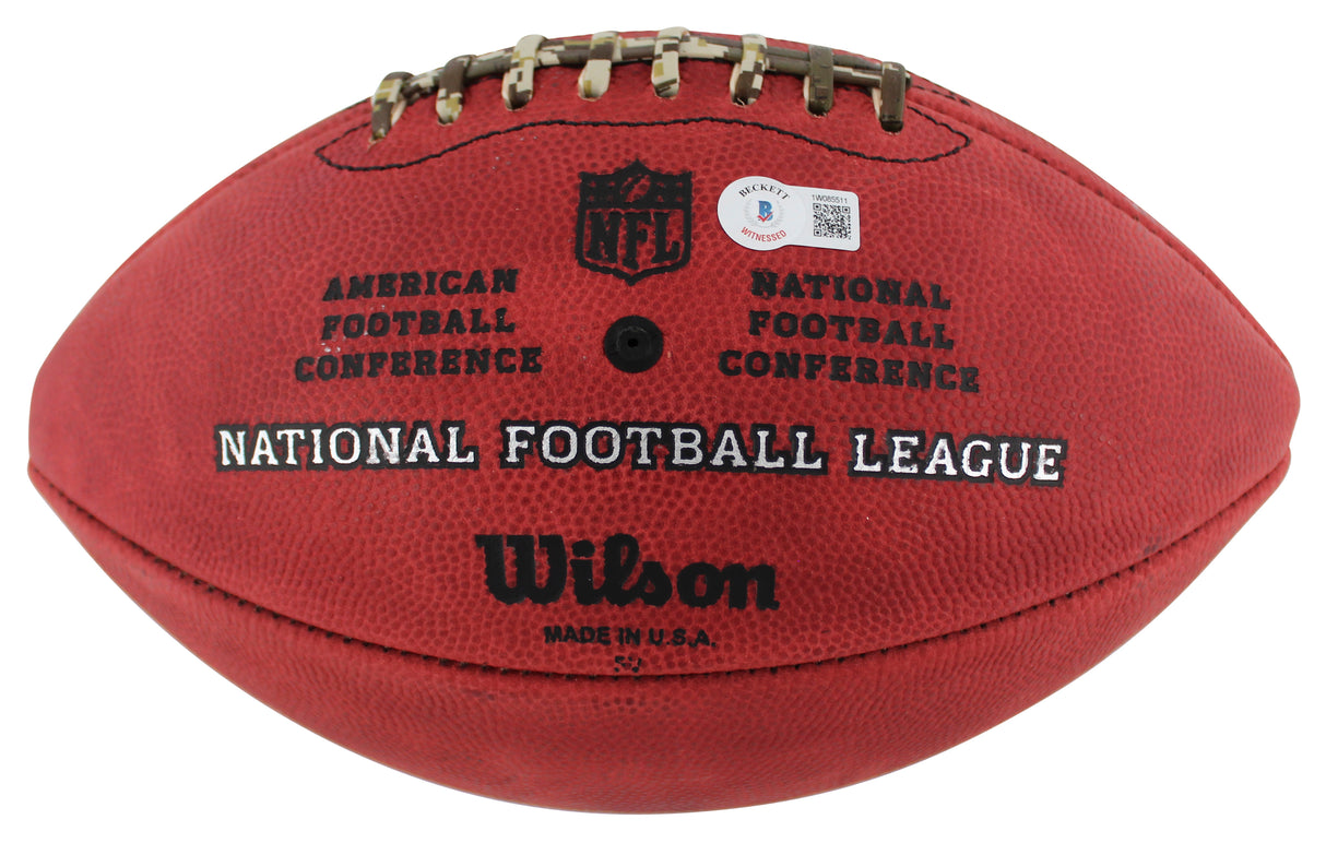 Steelers Jerome Bettis "2x Insc" Signed The Duke Team Showcase Nfl Football BAS