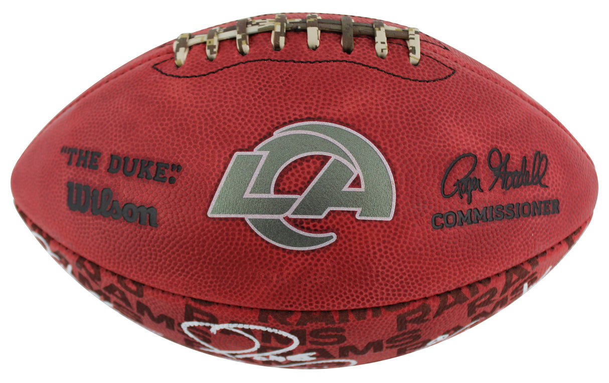 Rams RB Legends (3) Bettis, Dickerson & Faulk Signed Duke Football W/ Case BAS W