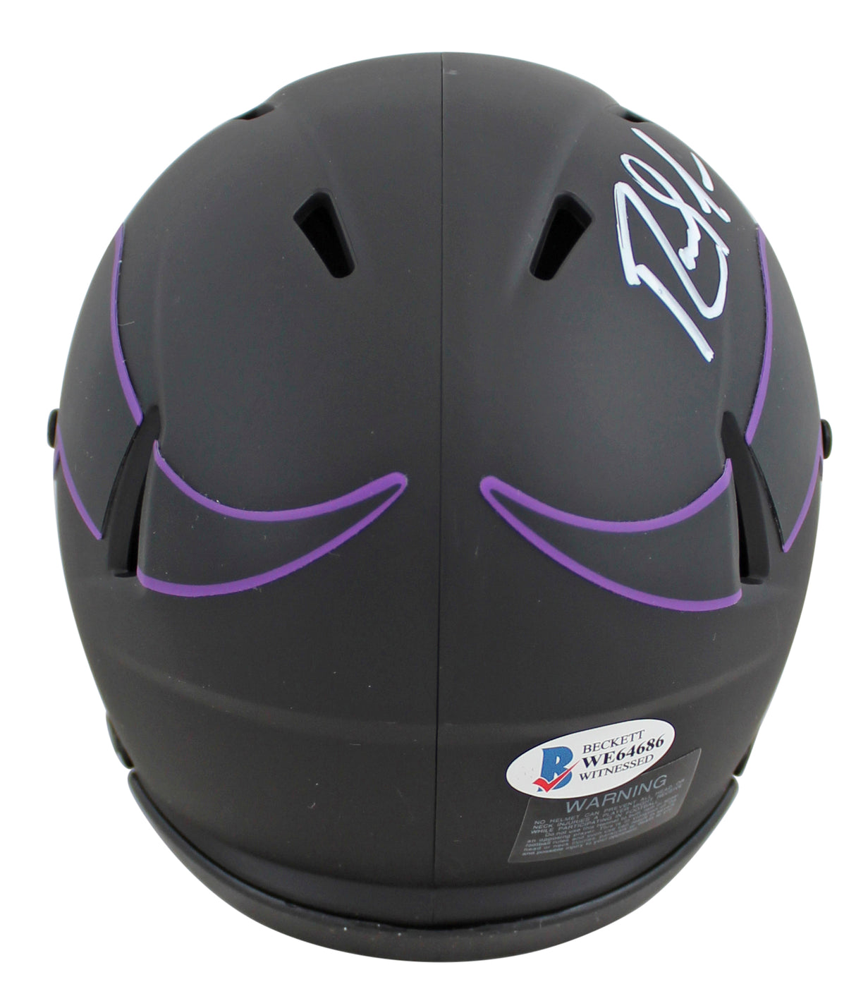 Vikings Randy Moss Authentic Signed Eclipse Speed Mini Helmet BAS Witnessed