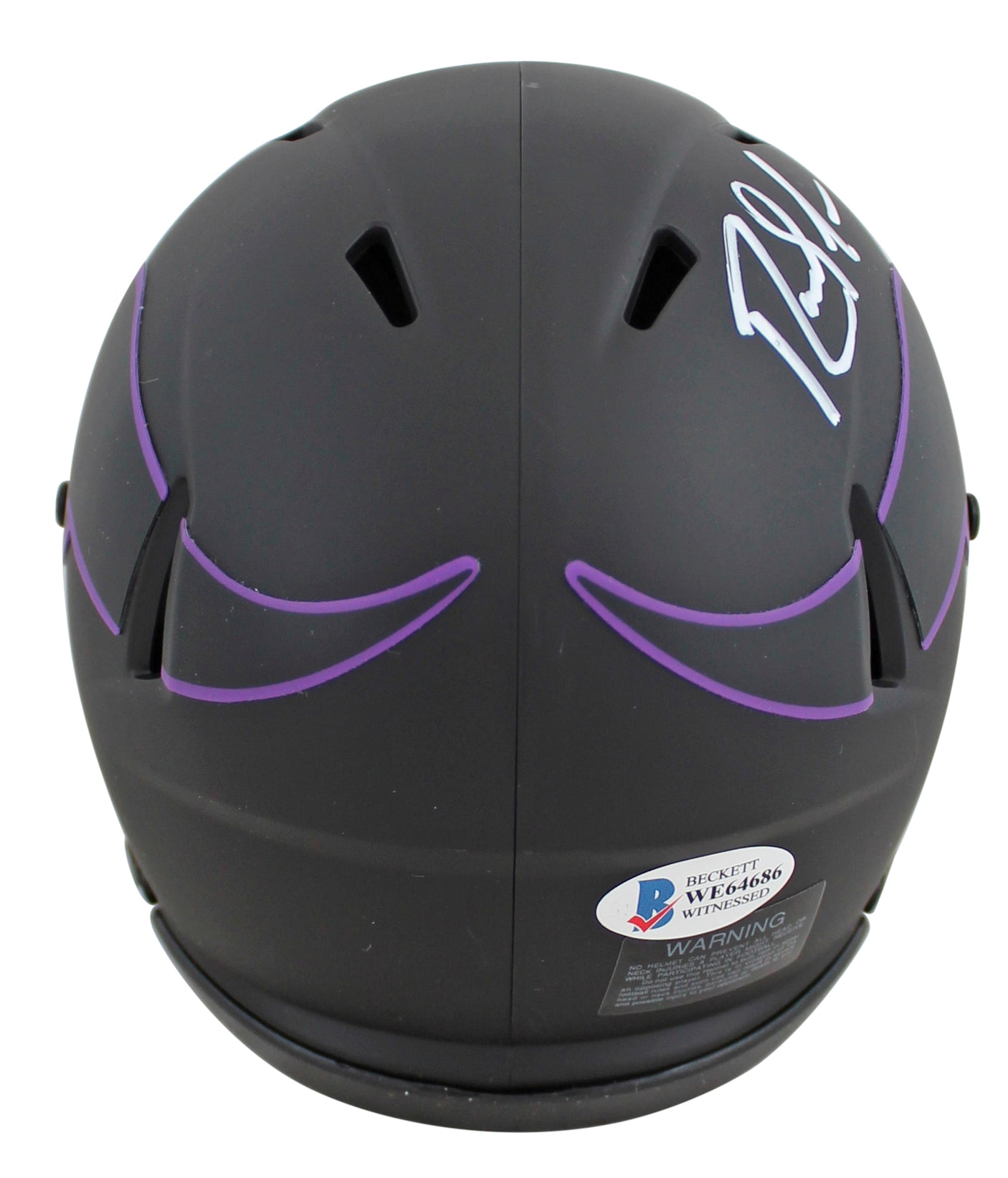 Vikings Randy Moss Authentic Signed Eclipse Speed Mini Helmet BAS Witnessed