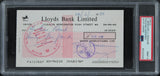 Queen (4) Mercury, May, Deacon, Taylor Signed 1976 Bank Set Of 3 Checks PSA Slab