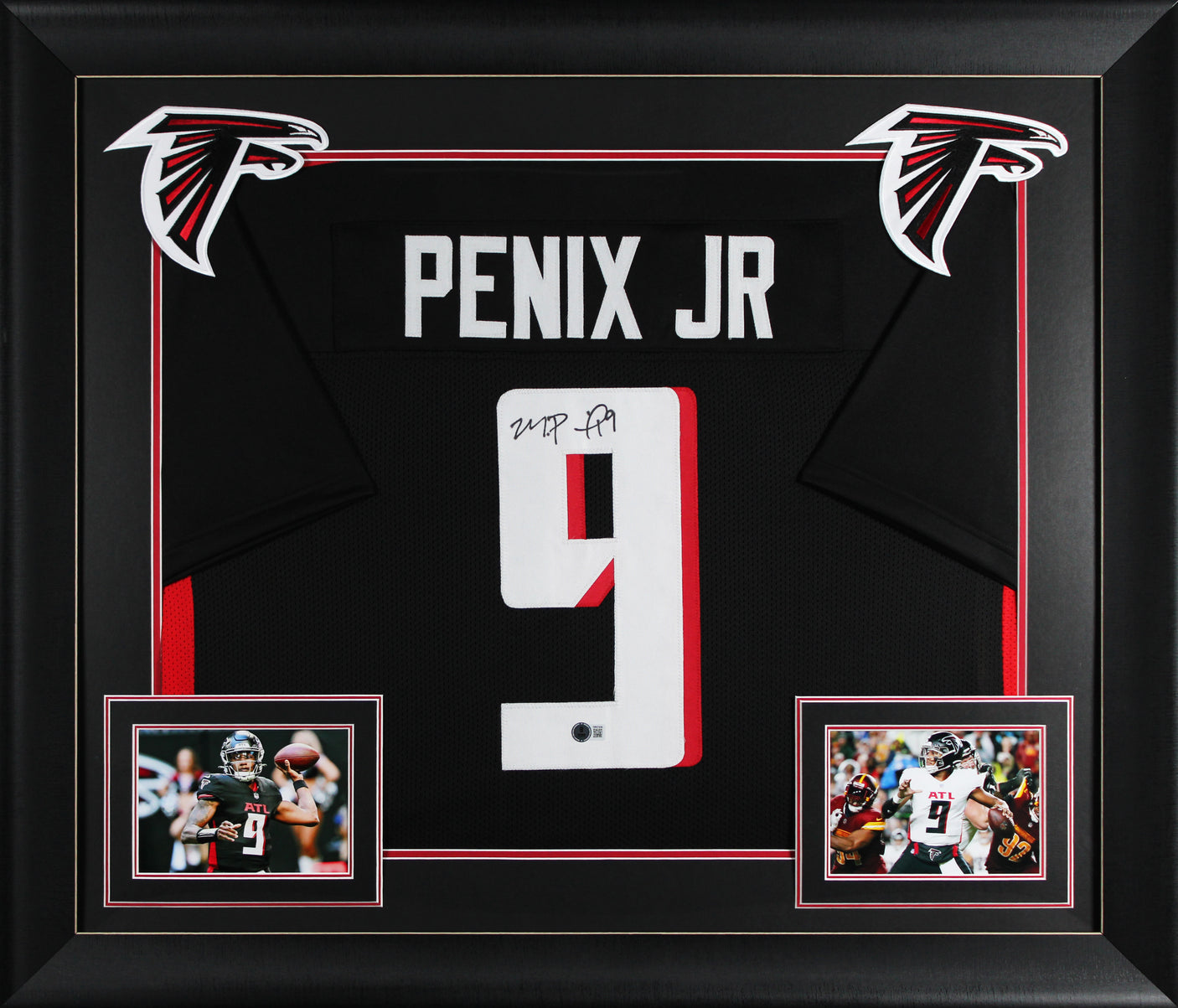 Michael Penix Jr. Authentic Signed Black Pro Style Framed Jersey BAS Witnessed
