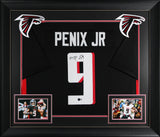 Michael Penix Jr. Authentic Signed Black Pro Style Framed Jersey BAS Witnessed