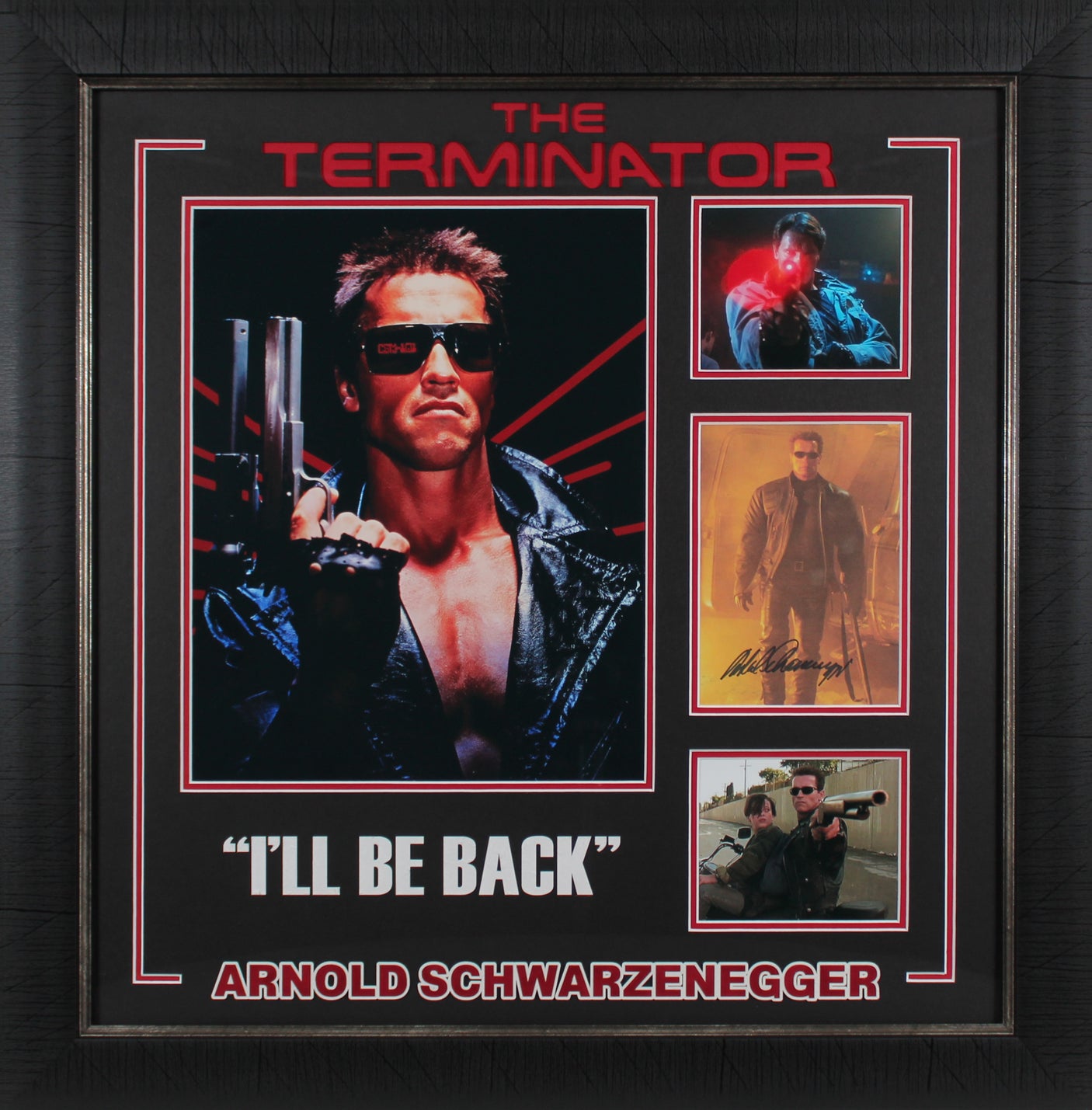 Arnold Schwarzenegger Terminator Authentic Signed Framed Display Autographed BAS