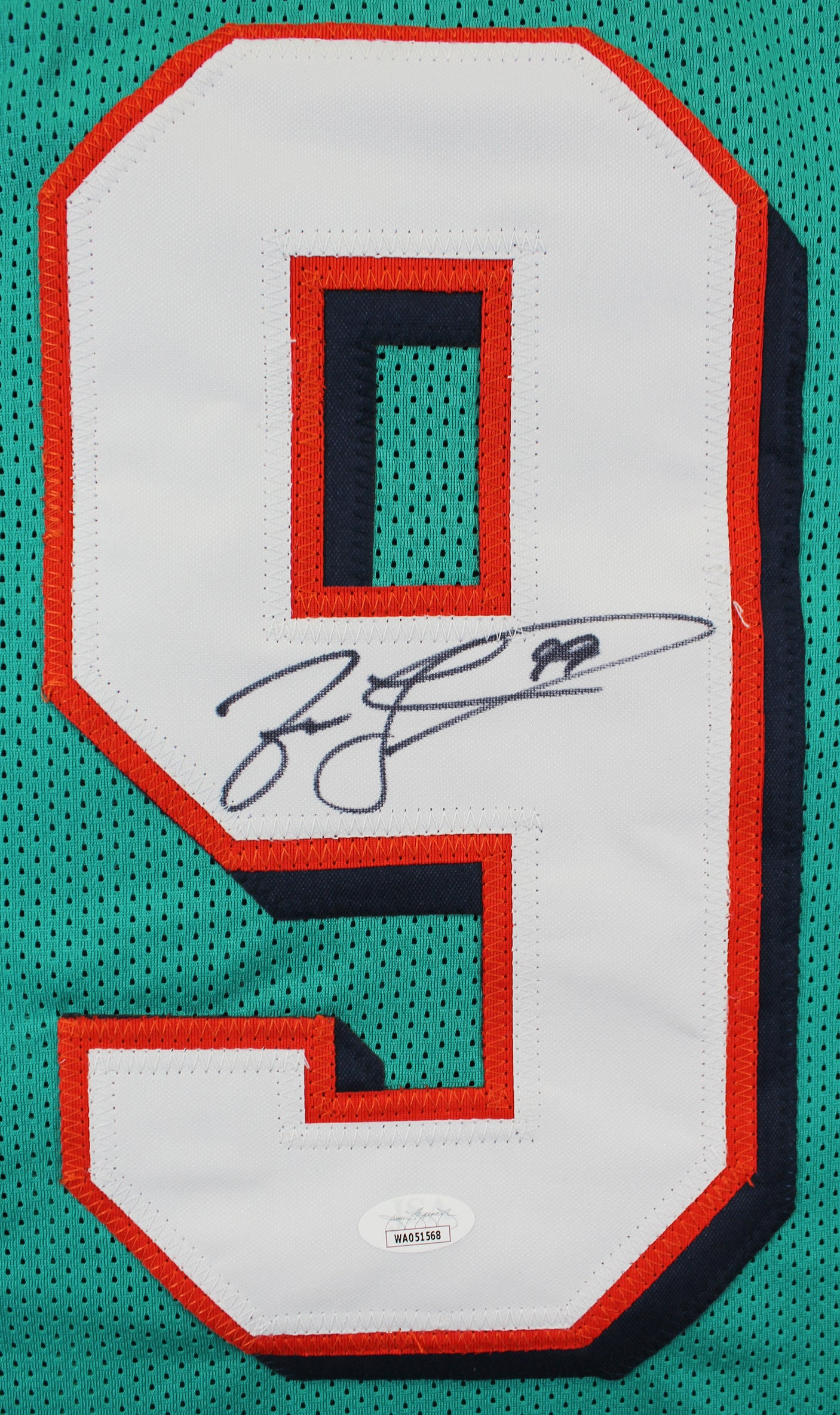 Jason Taylor Authentic Signed Teal Pro Style Jersey Autographed JSA Witness