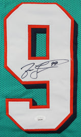 Jason Taylor Authentic Signed Teal Pro Style Jersey Autographed JSA Witness