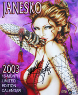 Jennifer Janesko Authentic Signed 2003 16 Month LE Art Calendar BAS #BA74096