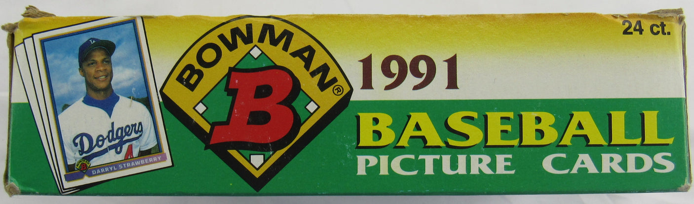1991 Bowman Baseball CELLO Box ~ 24 Sealed Packs - Chipper Jones- Thome- Mussina