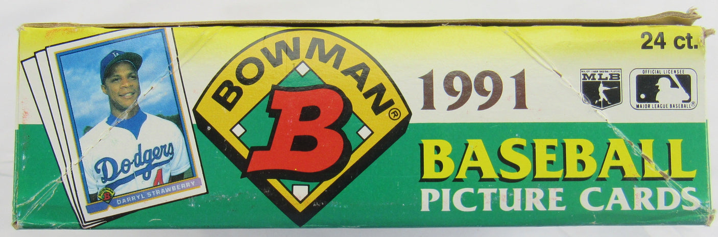 1991 Bowman Baseball CELLO Box ~ 24 Sealed Packs - Chipper Jones- Thome- Mussina