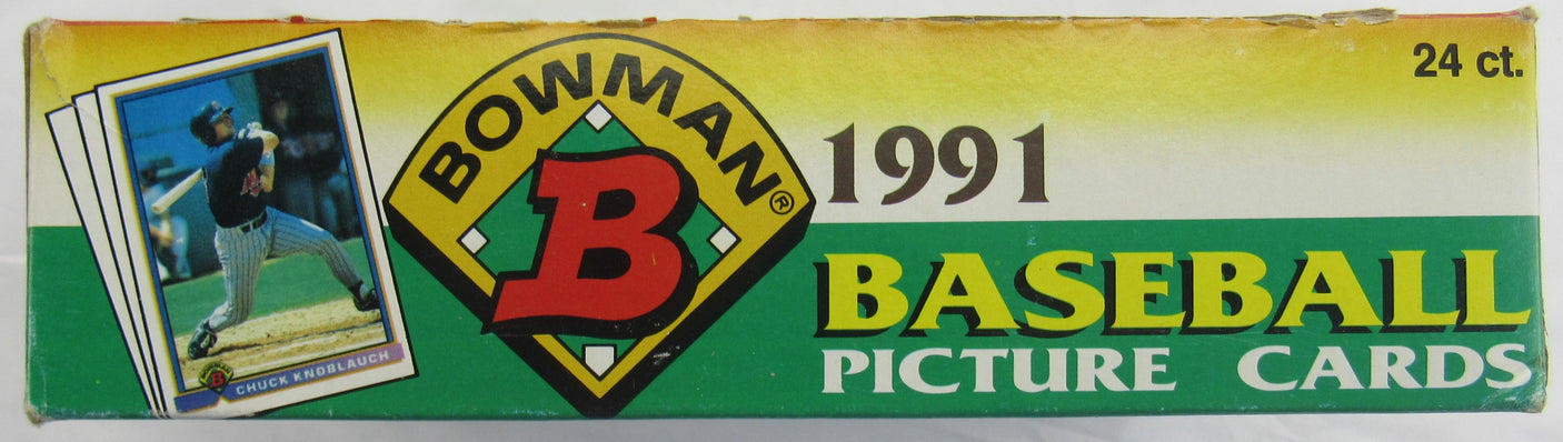 1991 Bowman Baseball CELLO Box ~ 24 Sealed Packs - Chipper Jones- Thome- Mussina