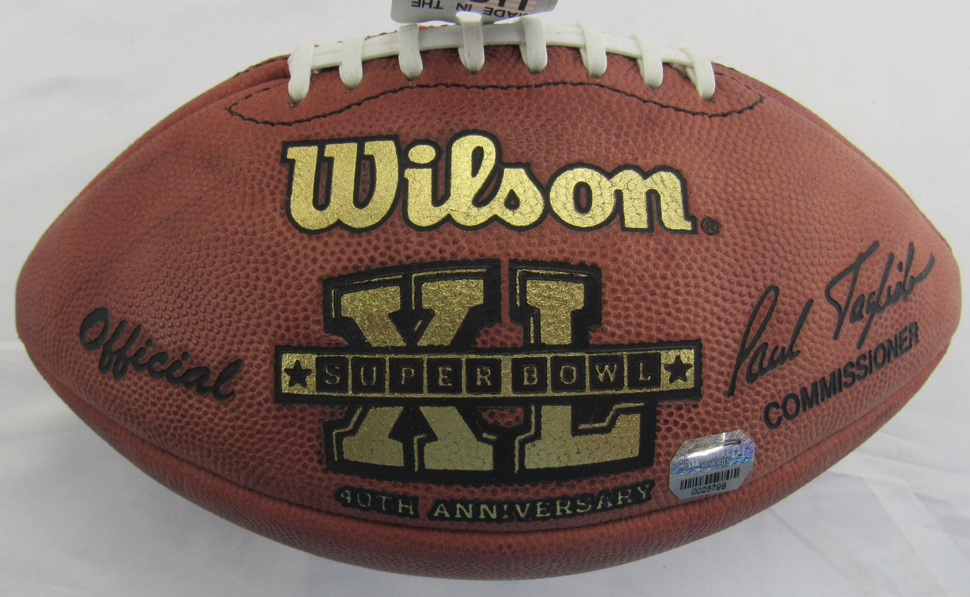 Ben Roethlisberger Signed Auto Wilson Football Mounted Memories Hologram