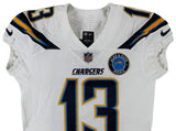 Chargers Keenan Allen Signed & Photomatched 2018 Game Used White Nike Jersey BAS