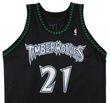 Kevin Garnett Signed 1998-99 Game Worn Black Starter Jersey BAS & Steiner