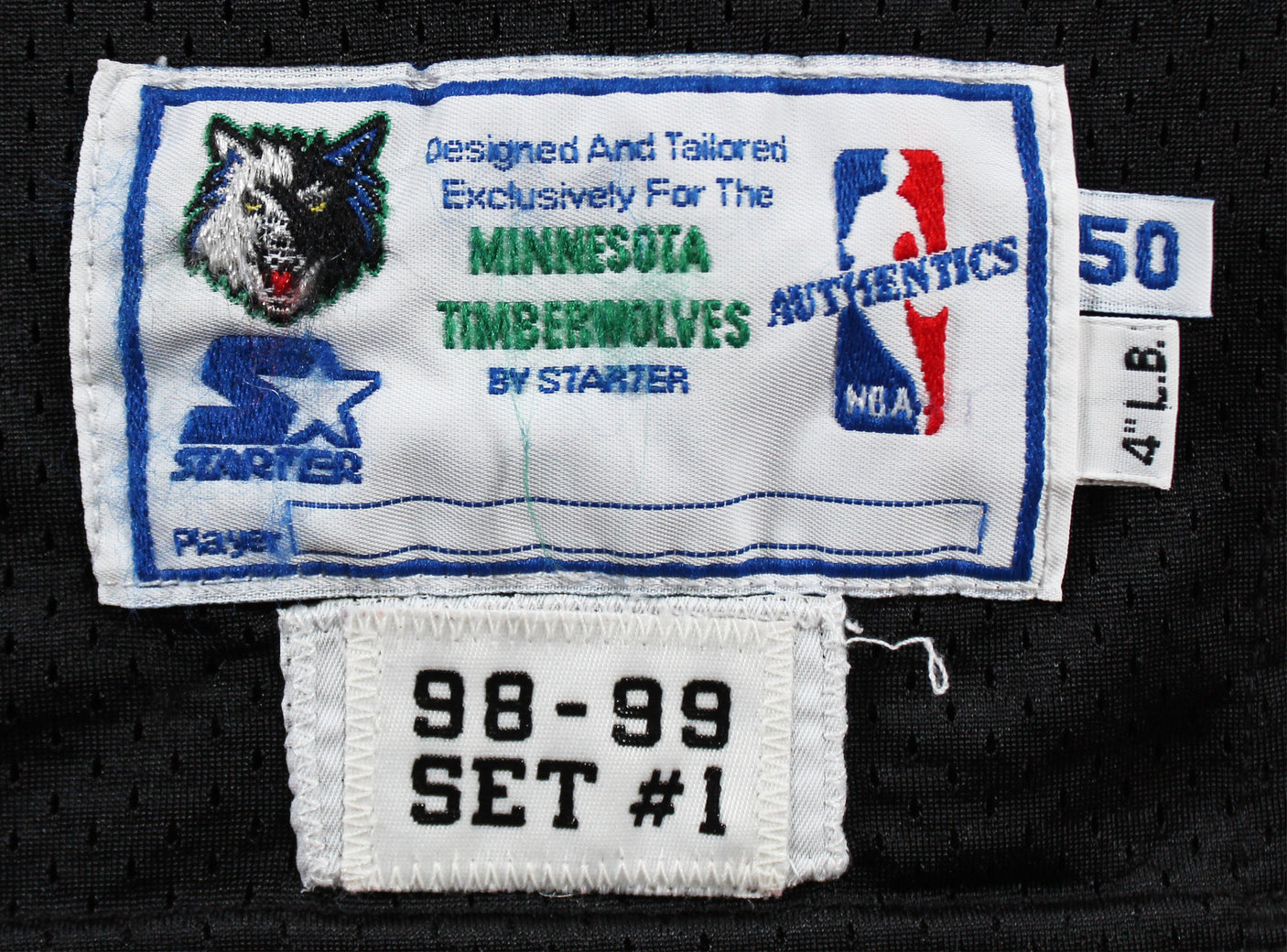 Kevin Garnett Signed 1998-99 Game Worn Black Starter Jersey BAS & Steiner