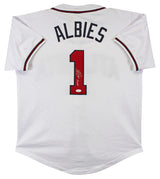 Ozzie Albies "Puchi" Authentic Signed White Pro Style Jersey JSA #MM32151